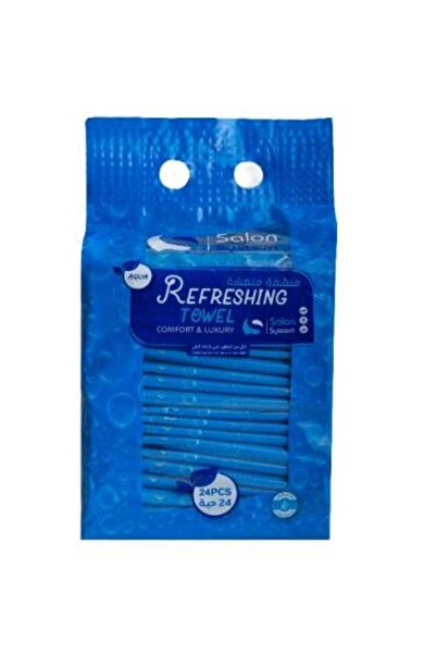 Salon System مناشف أكوا المنعشة للاستخدام مرة واحدة - ٢٤ قطعة