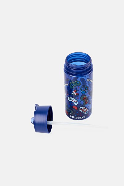 Joe Boxer Kids Graphic Print Water Bottle 350 ml, Blue