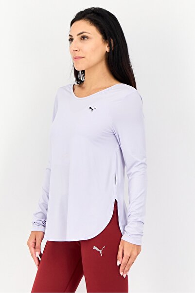Puma Women Sportswear Fit Long Sleeve Training Shirt, Lavender
