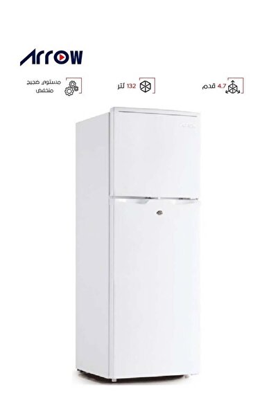 ARROW Arro Double Door Refrigerator - 4.7 ft - 132 Liters - White - RO-220RDH