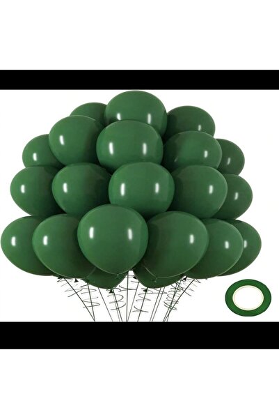 GENERAL Dark Green Latex Balloons, 12.7cm, 30 Pieces, for Parties and Events