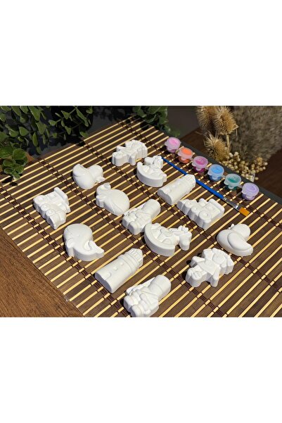 HEİGMANN Zubi Taş Boyama Seti (3D) Kurşun Asker - Bez Bebek Boya Oyna Taş Etk...