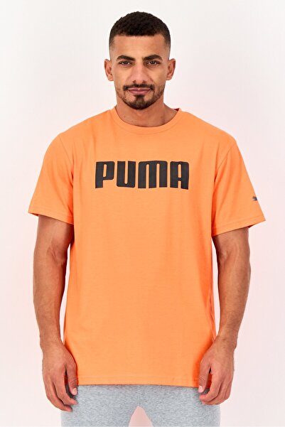 Puma Men Sportswear Fit Short Sleeve Running T-shirt, Bright Orange