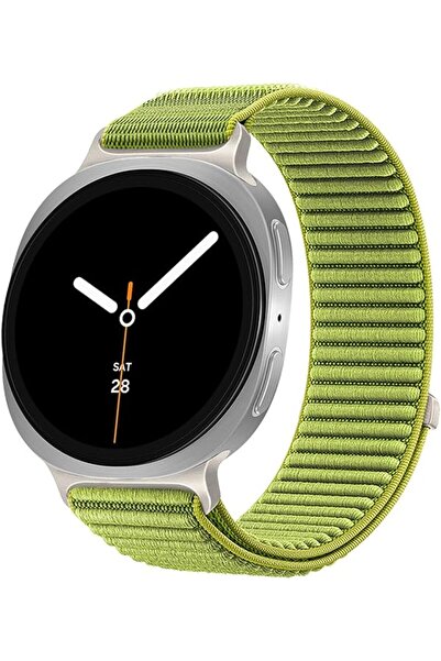 UnDePlus Apple Watch 10/11 42mm-38/40/41mm Kordon Dalgalı Cırt Cırt Hasır Kor...
