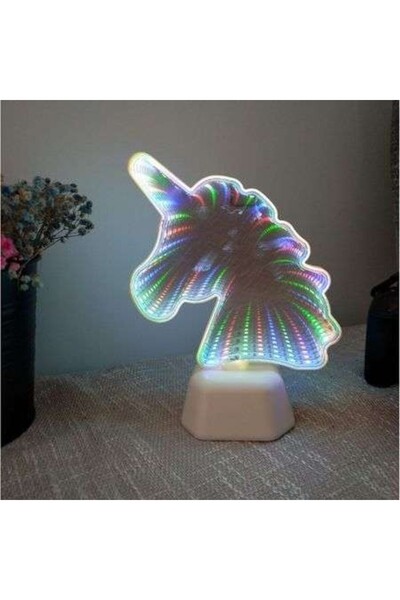 Bibilel Decoratiune Luminoasa Infinity Mirror Unicorn 20 cm