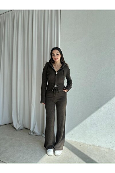Mooi Butik ESCAPE Triko Takım 8606 - Acı Kahve
