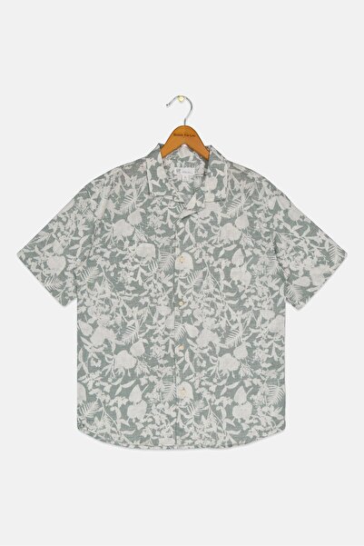 GAP Kids Boy Allover Print Short Sleeve Casual Shirts, Multicolor