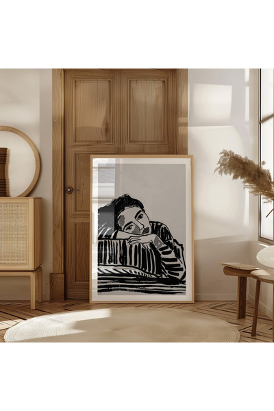 Tuba Decor Tablo dintr-o singură bucată cu rame din lemn pentru sufragerie, sufragerie, bucătărie