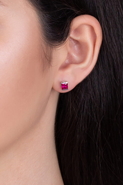 So CHIC... Arianna 18 Ayar Beyaz Altın Kaplama Gümüş Renkli Küpe