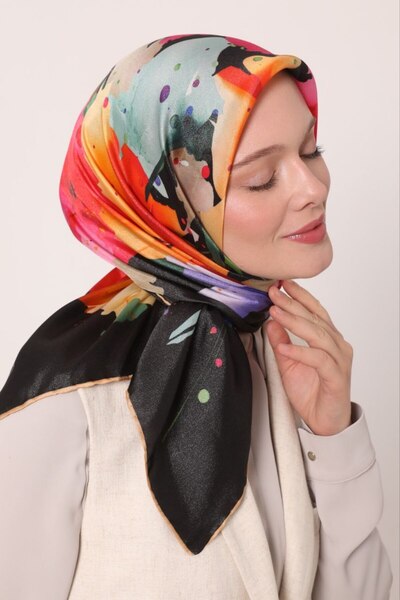 Levidor Φουλάρι με μοτίβο από λουλούδια με λαμπερό κρυστάλλινο φουλάρι