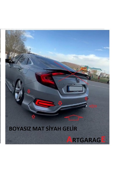 Bodykitartgarage CİVİC FC5 TURBO ARKA EK(BOYASIZ)FİBERGLASS