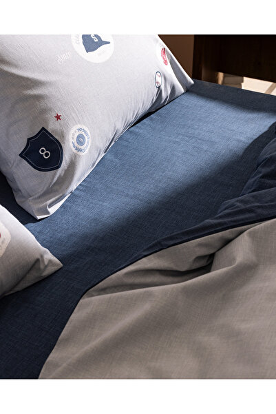 Madame Coco Ruben Double Size 100% Cotton Ranforce Printed Duvet Cover Set - Gray