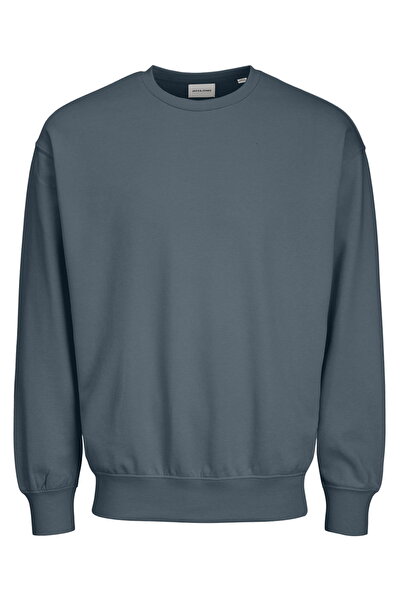 Jack & Jones سويت شيرت رجالي ذو رقبة دائرية بلون واحد - شارج