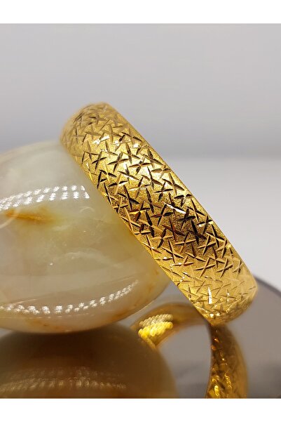 Cam Kırığı 22 Ayar Yatırımlık İşçiliksiz Şarnelli 6.6 Ölçü 15 Gr Kadın Bilezik