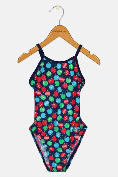 Zoggs Kids Girl One Piece Graphic Print Swimsuit, Multicolor