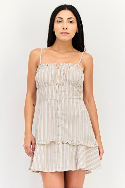 Forever 21 Women Stripe Mini Dress, Multicolor