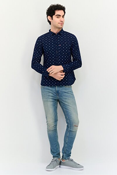 Levi's Men Slim Fit Long Sleeve Allover Print Casual Shirt, Multicolor