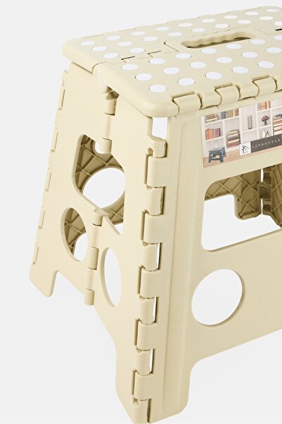 Lifestyle Plastic Folding Stepstool, Khaki