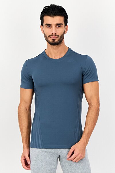 adidas Men Sportswear Fit Short Sleeve Training T-shirt, Blue