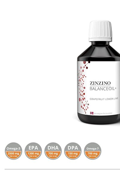 Zinzino Balance Oil+, Omega 3, Vitamin D, 300 ml, Greyfurt Limon , 1 Adet