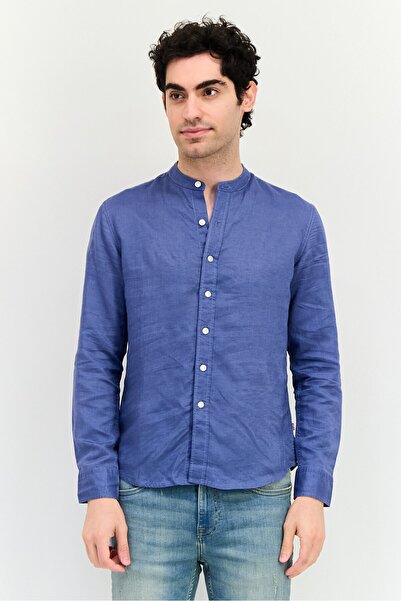 Levi's Men Slim Fit Plain Long Sleeve Casual Shirt, Ash Blue
