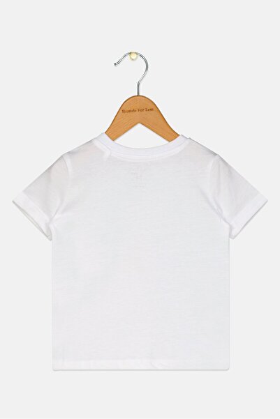 Sinsay Toddlers Boy Round Neck Short Sleeve Top, White