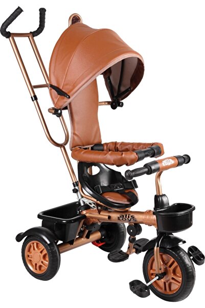 Aliş Toys Aliş Sweet Gold Ebeveyn Kontrollü 3 Tekerlekli Deri Tente Çocuk Bis...