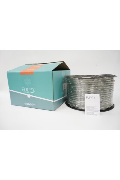 Flippy Instalație de Crăciun, 20 m, 480 LED-uri, Tub luminos, Alb rece, Trans...