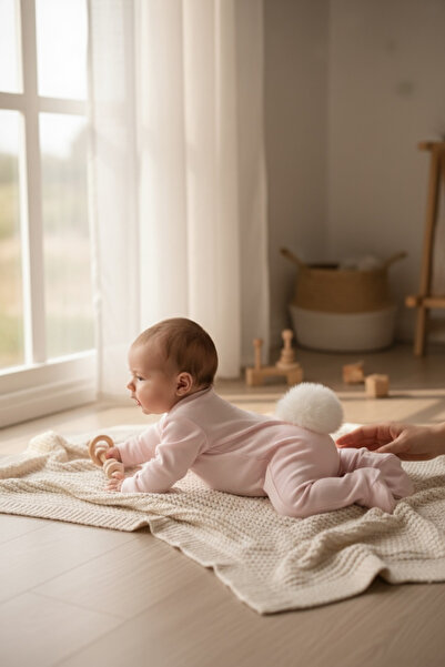 AngelButik Ponponlu Tavşan Tulum