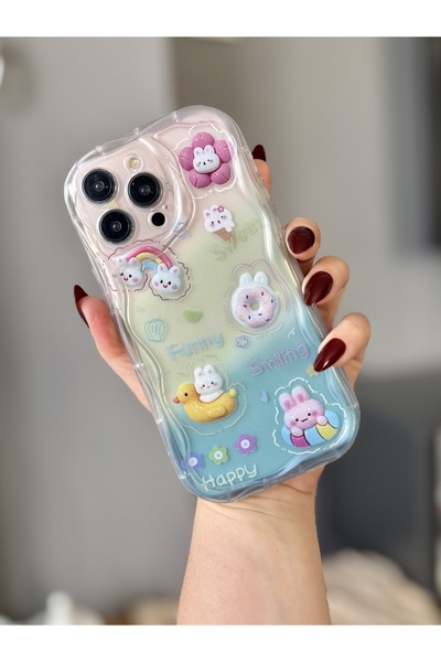 MİRAZ TASARIM IPHONE 14 PRO MAX RENKLİ DESENLİ ŞEFFAF KILIF