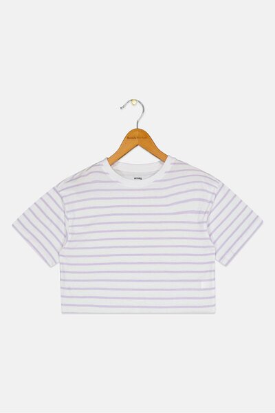 Sinsay Kids Girl Stripe Short Sleeve T-shirt, Multicolor