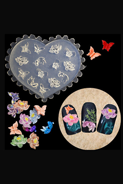 Easy Beauty Nail Art Charm Silikon Kalıp Nail Art Desen Kalıbı, Charm Tırnak ...