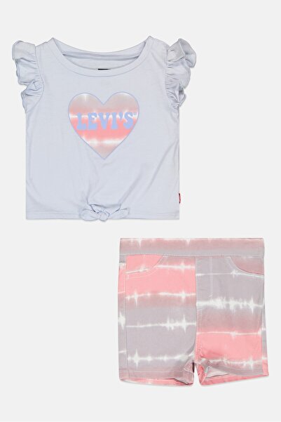 Levi's Toddlers Girl 2 Pieces Graphic Print T-Shirt And Short Set, Multicolor