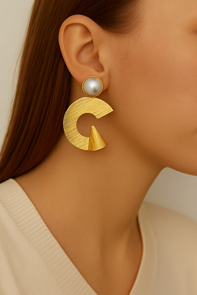 Glithe أقراط اللؤلؤ الصلب النسائية