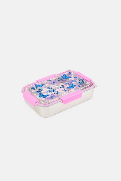 Joe Boxer Butterfly Divided Lunch Box, Multicolor