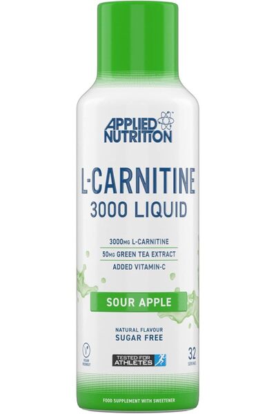 applied nutrition L-Carnitine Liquid 3000mg, 480 ml (Pack of 1) - Sour Apple