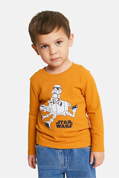 Sinsay تي شيرت حرب النجوم بأكمام طويلة وياقة دائرية من تصميم فوكس آند باني لل...