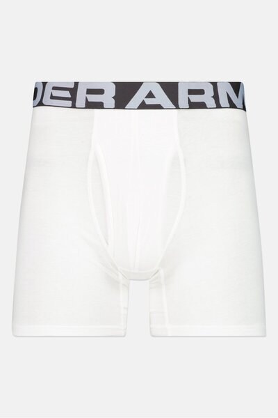 Under Armour Men 3 Pieces Brand Logo Boxer Briefs, White