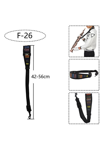 Choice29 F-26 Saxophone Neck Strap Soprano Alto Tenor Saxophone Universal Str...