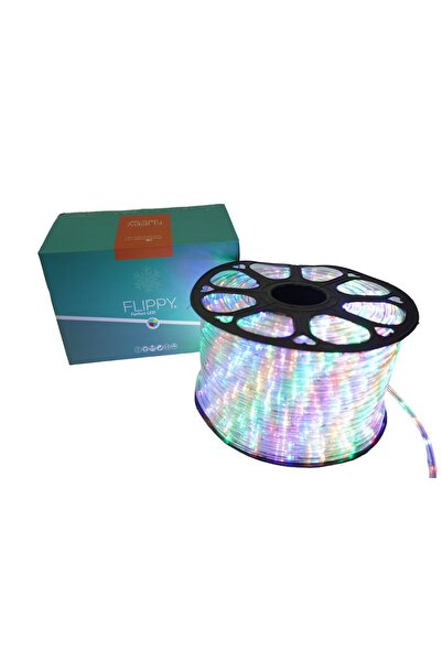 Flippy Χριστουγεννιάτικη εγκατάσταση, 5 m, 120 LED, Φωτεινός σωλήνας, Πολύχρω...