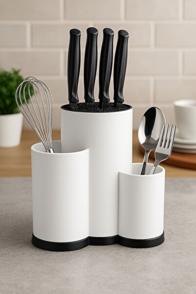 Nesto Home Multi-Purpose Spoon Knife and Fork Stand - Kitchen Organizer