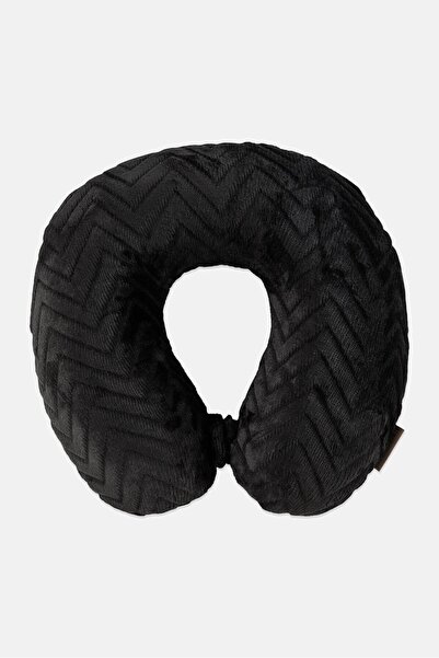 Ellen Tracy Embossed Therapeutic Travel Pillow, Black