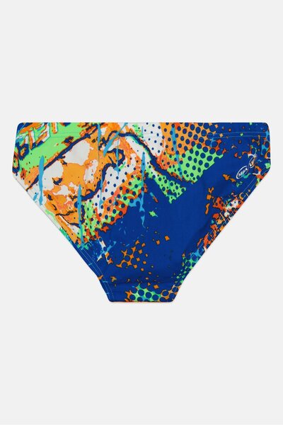 ARENA Kids Boy Splatter Paint Swimwear Brief, Multicolor
