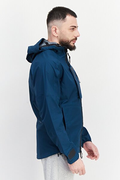 adidas Men Sportswear Fit Hooded Training Jacket, Teal Blue