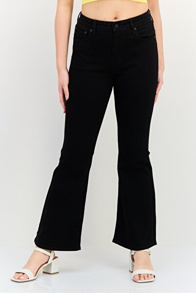 Levi's Women Regular Fit Washed Stretchable Jeans, Black