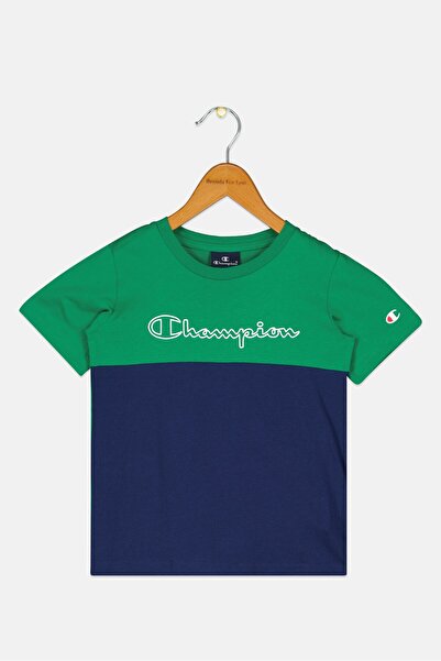 Champion تي شيرت خارجي بأكمام قصيرة ورقبة دائرية للأولاد الصغار، متعدد الألوان