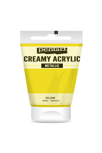 Pentart YELLOW ACRYLIC COLOUR METALLIC 60 ML