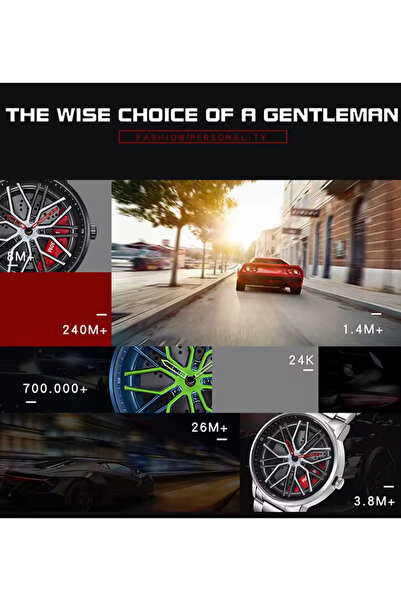 OLEVS ÇELİK SPOR ARABA JANTLI İÇİ DÖNEN JANT MODEL JANTLI SAAT MODEL