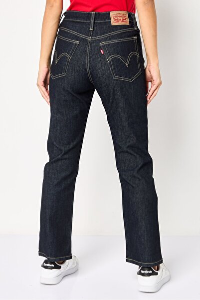 Levi's Women Straight Fit Washed High Rise Stretchable Denim, Black