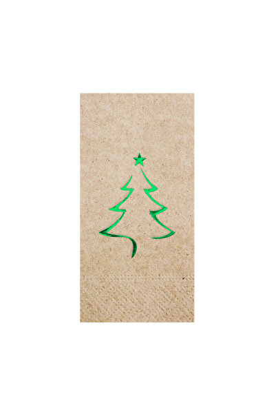 Story مناديل ورقية ملونة من الكرافت مقاس 33×33 سم بنمط شجرة الصنوبر الخضراء ل...